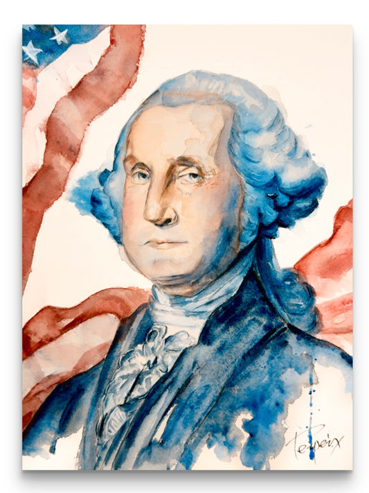 George Washington Watercolor Fine Art Original