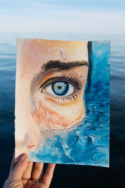 Ocean Eye – Original Watercolor on Paper