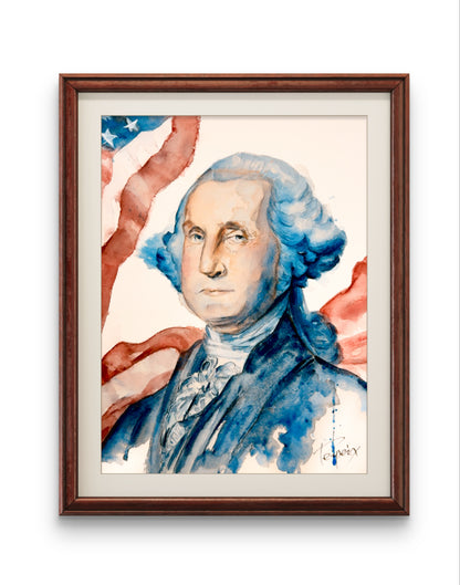 George Washington – Original Watercolor on Paper