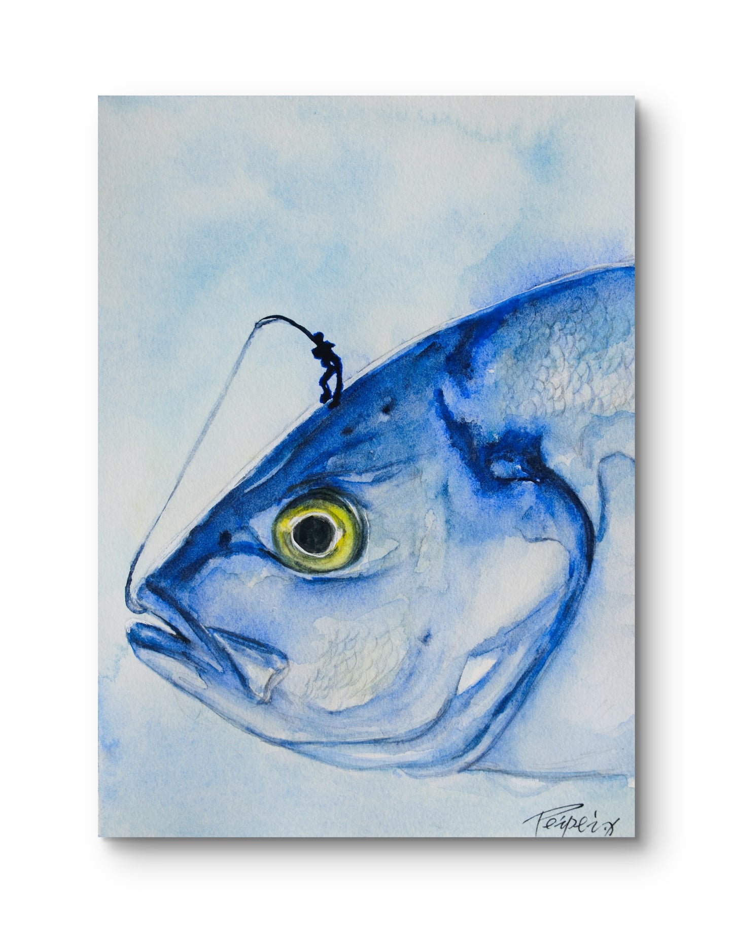 Big Fish – Original Watercolor on Paper