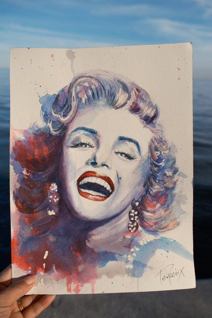 Marilyn Monroe – Original Watercolor on Paper