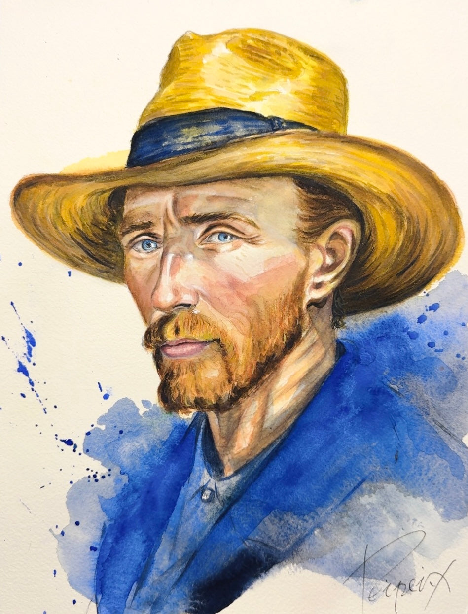 Vincent van Gogh Watercolor Fine Art Original