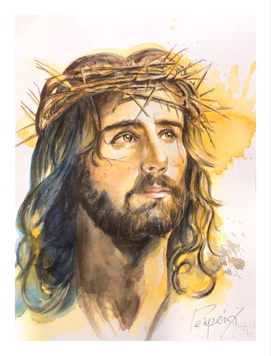 Jesus Watercolor Fine Art Print