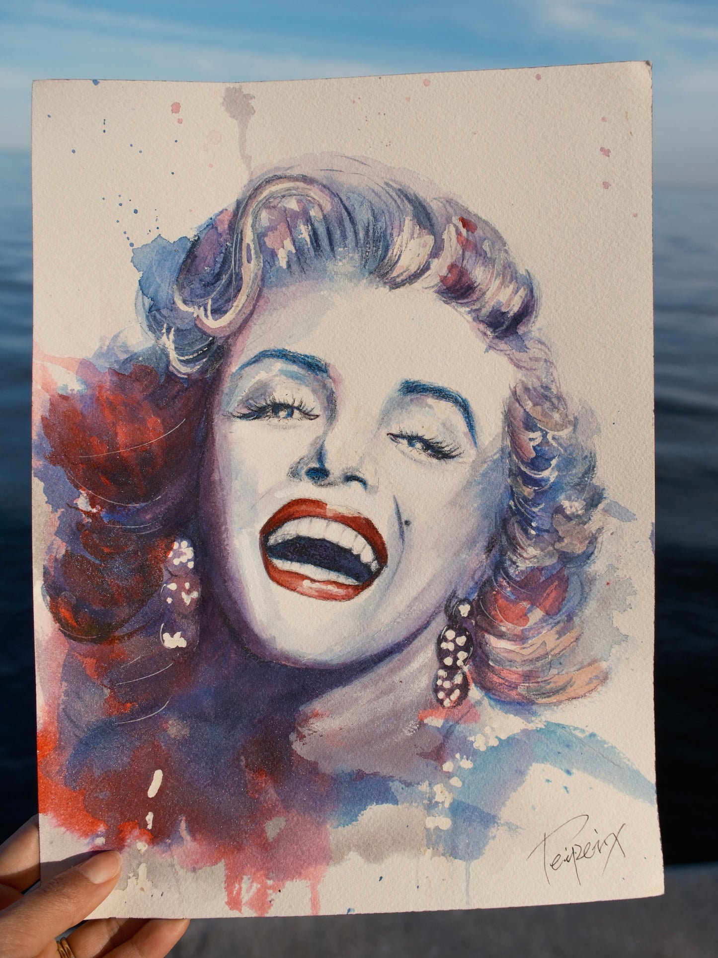 Marilyn Monroe Watercolor Original